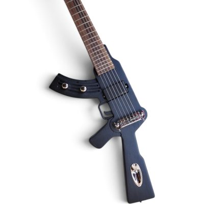 Custom Novelty Sculpted Body Design Electric Guitar Matte Black - Image 6