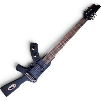 Custom Novelty Sculpted Body Design Electric Guitar Matte Black