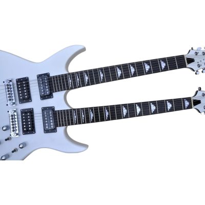 Custom Norturne Lita White Finish 18 String Guitar Double Neck - Image 7