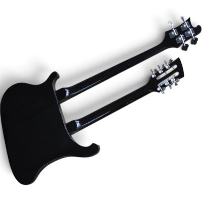 Custom Nova 4080 Jetglo Geddy Lee Double Neck Black 4 String Bass 12 String Guitar - Image 2