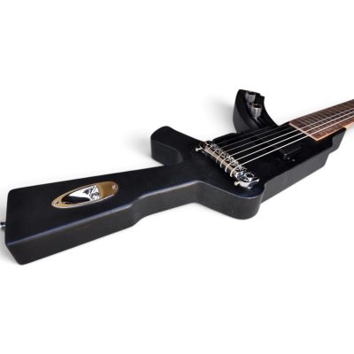 Custom Novelty Sculpted Body Design Electric Guitar Matte Black - Image 4