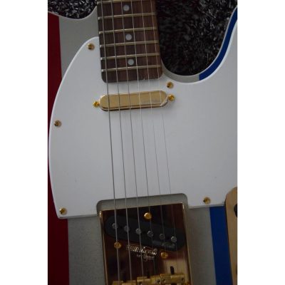 Custom Regent Buck Owens Red Blue Silver Sparkle Finish Guitar Gold Hardware - Image 4