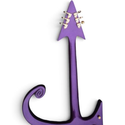 Custom Ember Prince Love Symbol Violet Purple Floyd Rose Tremolo 6 String Guitar - Image 9