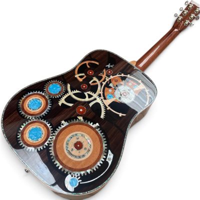 Custom Vertex D200 Solid Spruce Top Dreadnought Acoustic Electric Guitar Fishman EQ - Image 3