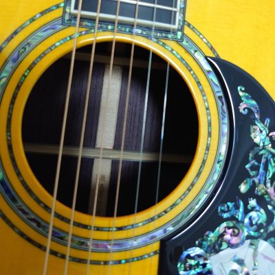 Custom Vertex D100 Natural Solid Spruce Top Dreadnought Acoustic Electric Guitar Fishman Pickups - Image 5