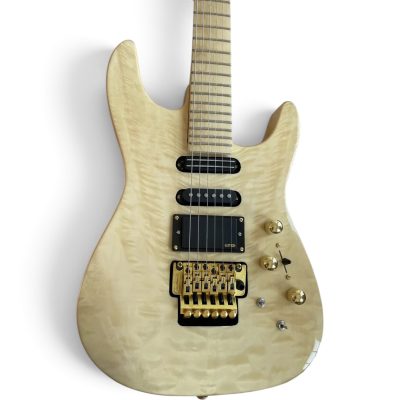 Custom Race Phil Collen PC1 Natural Quilted Maple Top Guitar Floyd Rose Tremolo