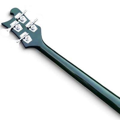 Custom Nova 4003 Transparent Green Burl Top 4 String Bass - Image 6