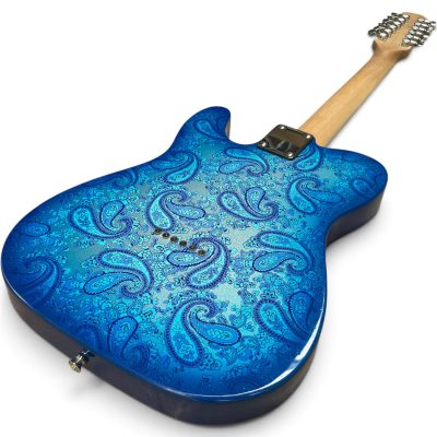 Custom Regent Blue Paisley 12 String Electric Guitar - Image 8