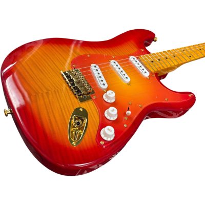 Custom Regent Bonamassa Cherry Sunburst Flamed Maple Top Guitar - Image 6