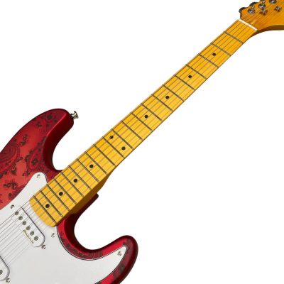 Custom Regent Burton Red Pink Paisley Electric Electric Guitar - Image 8