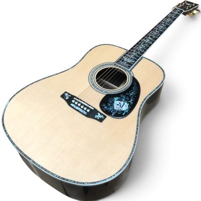 Custom Vertex Tree of Life Solid Spruce Top D45 Acoustic Electric Guitar Fishman EQ