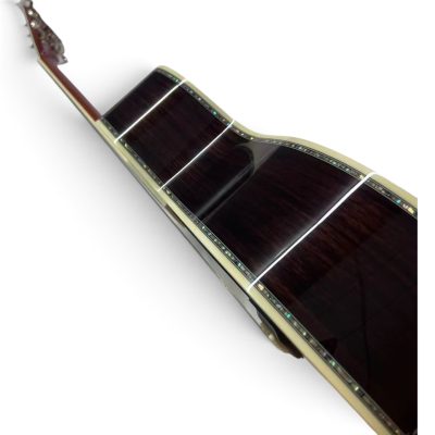 Custom Vertex Platinum Gray Burst Solid Spruce Top OM45 Acoustic Electric Guitar Fishman EQ - Image 6