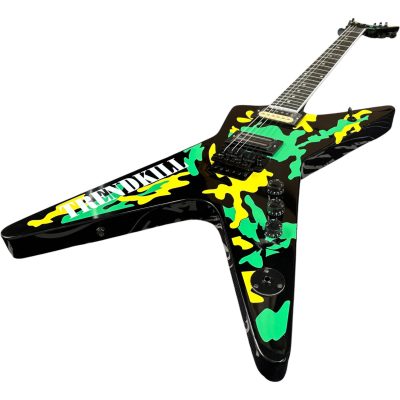 Custom Aurelius Dimebag Trend Alien Skull Camo Floyd Rose Tremolo Guitar