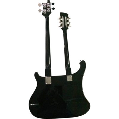 Custom Nova 4080 Jetglo Black Geddy Lee Double Neck 4 String Bass 12 String Guitar Bolt On - Image 4