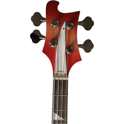 Custom Nova 4003 Flame Red Fireglo Chrome Hardware 4 String Bass - Image 3