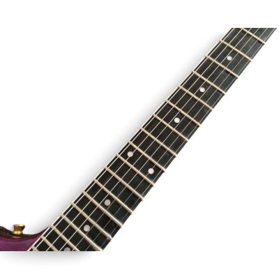Custom Crown Transparent Purple Violet Modernistic Explorer Tiger Maple Top Guitar Bigsby Tremolo - Image 4