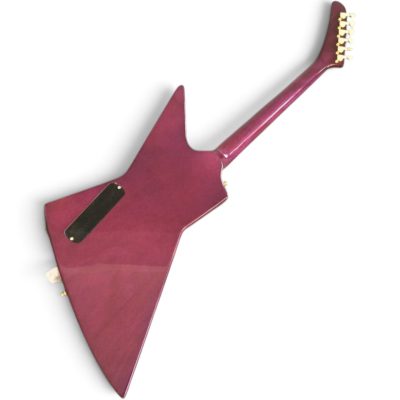Custom Crown Transparent Purple Violet Modernistic Explorer Tiger Maple Top Guitar Bigsby Tremolo - Image 6
