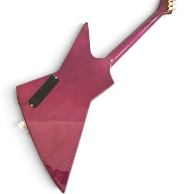 Custom Crown Transparent Purple Violet Modernistic Explorer Tiger Maple Top Guitar Bigsby Tremolo - Image 7