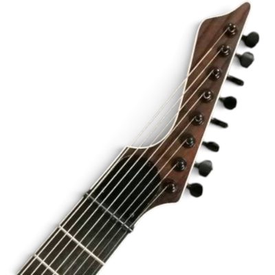 Custom Topaz Black Machine Ash Body Jumbo Frets 8 String Guitar - Image 4