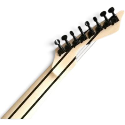 Custom Topaz Black Machine Ash Body Jumbo Frets 8 String Guitar - Image 5