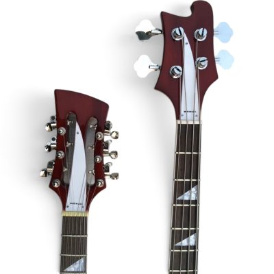 Custom Nova 4080 Burgundyglo Geddy Lee Double Neck 4 String Bass 12 String Guitar - Image 8