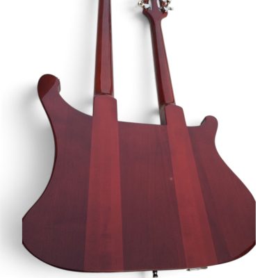 Custom Nova 4080 Burgundyglo Geddy Lee Double Neck 4 String Bass 12 String Guitar - Image 3