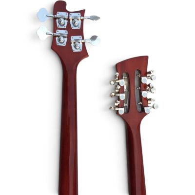 Custom Nova 4080 Burgundyglo Geddy Lee Double Neck 4 String Bass 12 String Guitar - Image 2