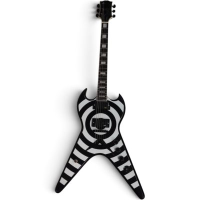 Custom Crown Wylde Black White ZV Buzzsaw Flying V Electric Guitar - Image 2