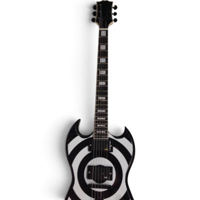 Custom Crown Wylde Black White ZV Buzzsaw Flying V Electric Guitar - Image 5