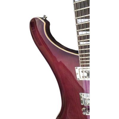 Custom Nova 4080 Violet Purpleglo Geddy Lee Double Neck 4 String Bass 12 String Guitar - Image 5
