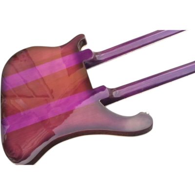 Custom Nova 4080 Violet Purpleglo Geddy Lee Double Neck 4 String Bass 12 String Guitar - Image 4