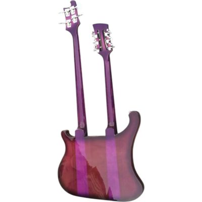 Custom Nova 4080 Violet Purpleglo Geddy Lee Double Neck 4 String Bass 12 String Guitar - Image 2