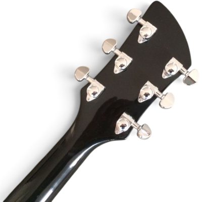 Custom Nova Black Jetglo 325 Lennon 21 Inch Scale Length Electric Guitar - Image 4