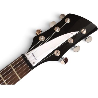 Custom Nova Black Jetglo 325 Lennon 21 Inch Scale Length Electric Guitar - Image 5