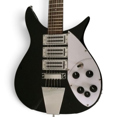 Custom Nova Black Jetglo 325 Lennon 21 Inch Scale Length Electric Guitar