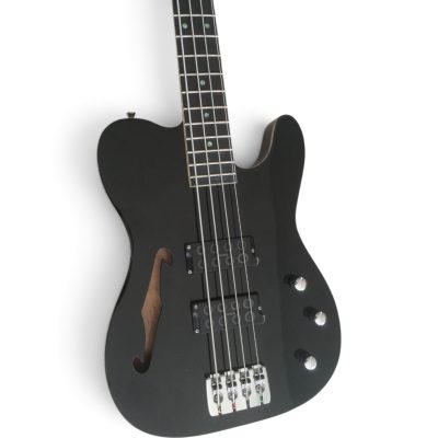 Custom Regent Asat Tom Semi Hollow Jet Black 4 String Bass