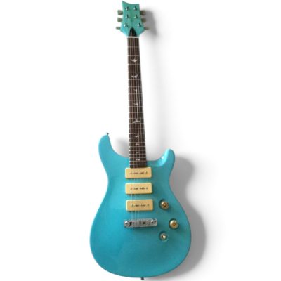 Custom Monarch Alex Aqua Marine Turquoise Electric Guitar P90 3 Pickups - Image 3