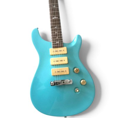 Custom Monarch Alex Aqua Marine Turquoise Electric Guitar P90 3 Pickups