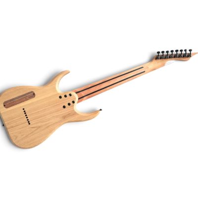 Custom Topaz Black Machine Birdseye Blue Burst Finish 8 String Electric Guitar Rosewood Fretboard - Image 3