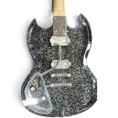 Custom Crown SG Plexiglass Acrylic Lucite Electric Guitar - Image 3