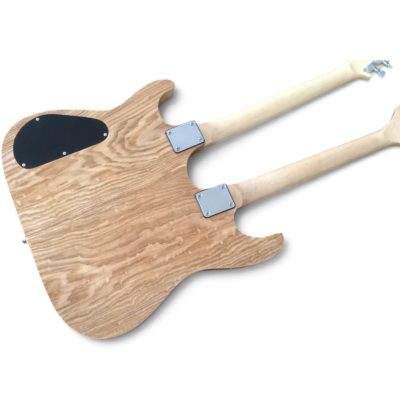 Custom Axis Steve Double Neck Ash Wood Finish Jem 6 String Acoustic And 6 String Electric Guitar - Image 2