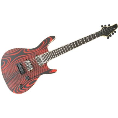 Custom Onyx Gothic Browne Monolith Black Matte Red Grain Electric Guitar - Image 3