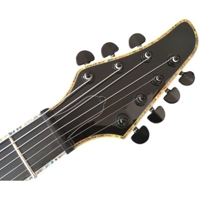 Custom Onyx Gothic Browne Monolith Black Matte Red Grain Electric Guitar - Image 5