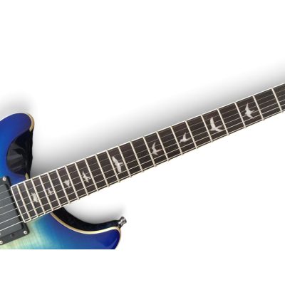 Custom Monarch Santana Blue Burst Flamed Maple Electric Guitar - Image 10