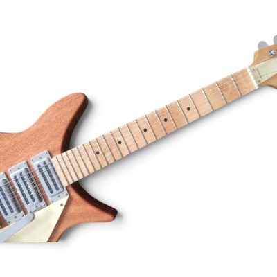 Custom Nova Natural Finish 325C64 21 Inch Scale Length Lennon Maple Fretboard Guitar Bigsby Tremolo - Image 3