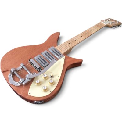 Custom Nova Natural Finish 325C64 21 Inch Scale Length Lennon Maple Fretboard Guitar Bigsby Tremolo - Image 6