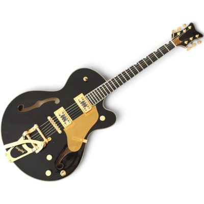 Custom Sovereign G6139T Falcon Black Center Block Single Cutaway Guitar Bigsby Tremolo - Image 9