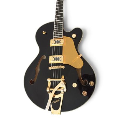 Custom Sovereign G6139T Falcon Black Center Block Single Cutaway Guitar Bigsby Tremolo
