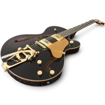 Custom Sovereign G6139T Falcon Black Center Block Single Cutaway Guitar Bigsby Tremolo - Image 2