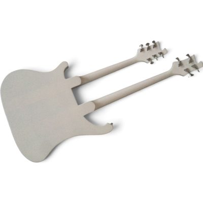 Custom Nova 4080 Geddy Lee Double Neck White 4 String Bass 6 String Guitar - Image 4